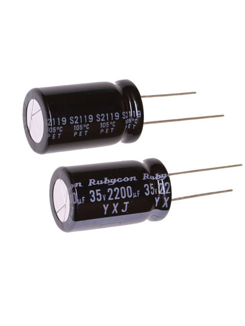 Rubycon original imported aluminium electrolytic capacitor 35v2200uf16*25MM Japanese ruby ​​​YXA/ZLH