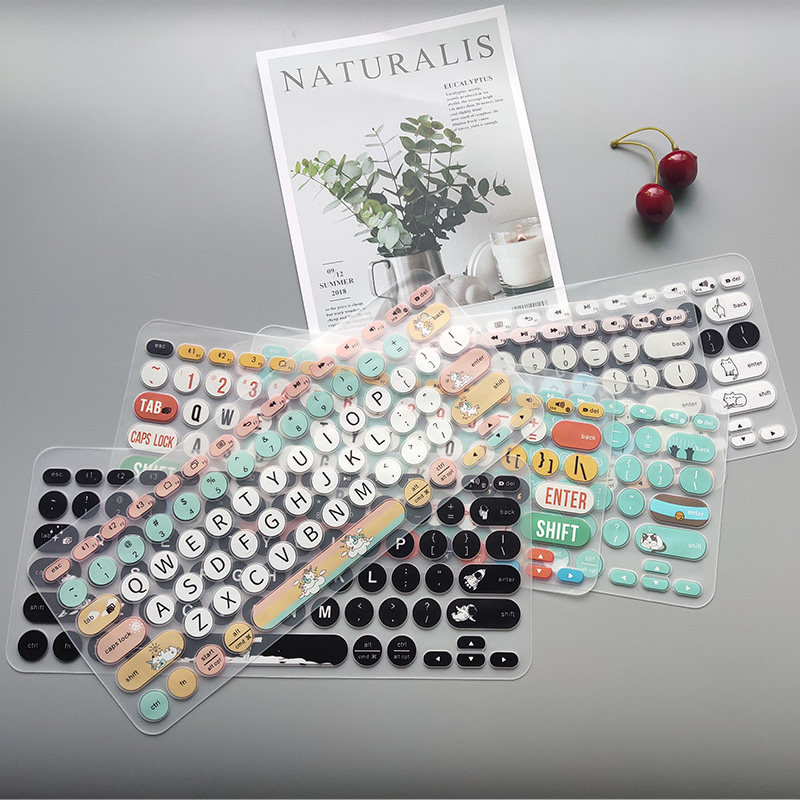 Logitech Rotech k380 Keyboard Membrane Silicone SILICONE CUTE WIRELESS BLUETOOTH COLLISION STRIP FILM CREATIVE DUST-PROOF CUSHION HOOD