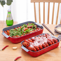 Melamine lobster plate commercial spicy pot Pickles Pickles fish basin barbecue tray tableware for seafood barbecue Net red plate
