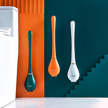 Toilet brush no dead corner silicone washing toilet baseball bat brush hanging wall household artifact toilet cleaning set