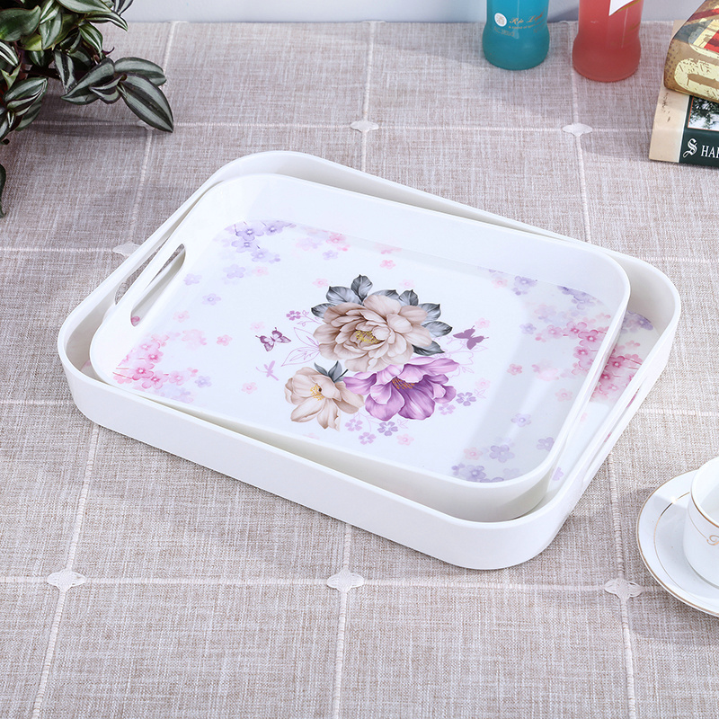 Tray rectangular household European tea tray Cup Cup Cup tray creative round end plate