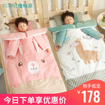 Baby sleeping bag constant temperature baby spring and autumn thick children's anti-kicking artifact big children cotton four seasons universal