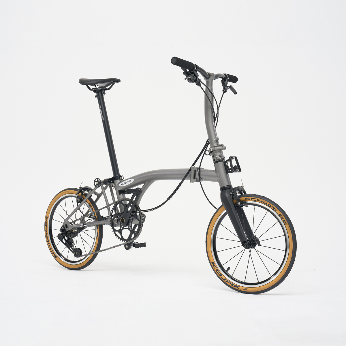 ACEOFFIX C5 折りたたみ自転車 7.5KG カーボンファイバーフロントフォーク 小型布製折りたたみ自転車 軽量ポータブル自転車