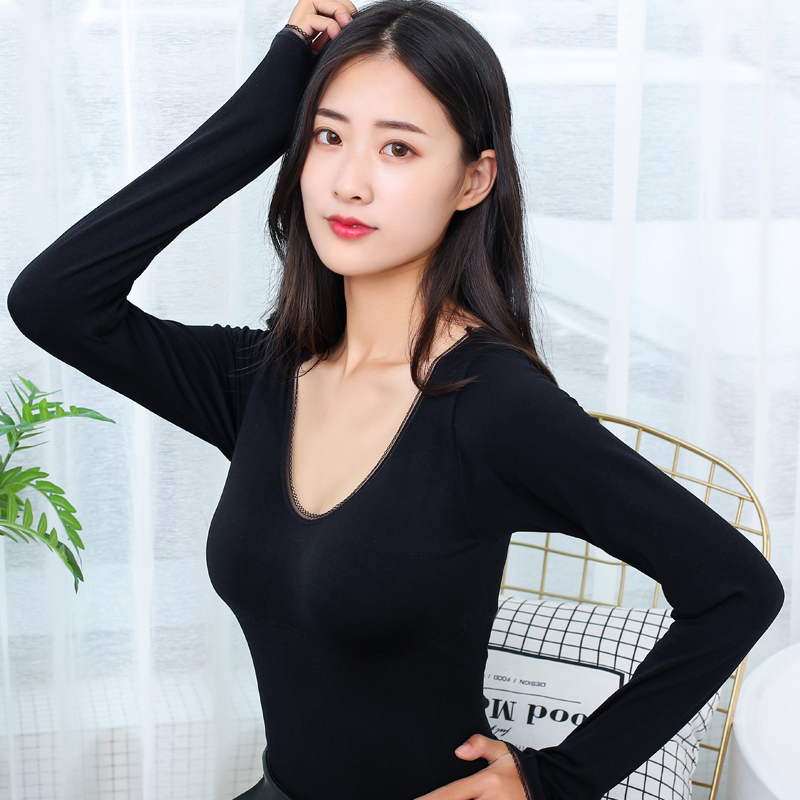 冬季秋衣保暖衣女士内衣上衣薄款学生内穿紧身美体女神衣打底衫