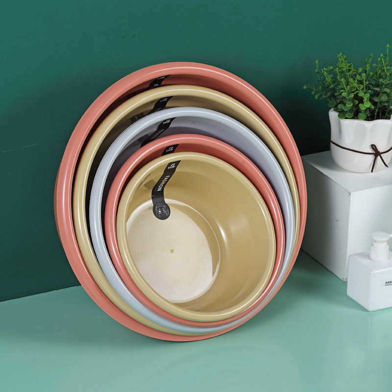 Ribo thickened large washbasin household plastic washbasin Female student dormitory washbasin size number washbasin