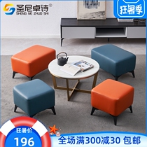 Real leather sofa stool leather stool home living room changing shoes stool doorway fashion minimalist makeup stool dressing room leather stool whole dress