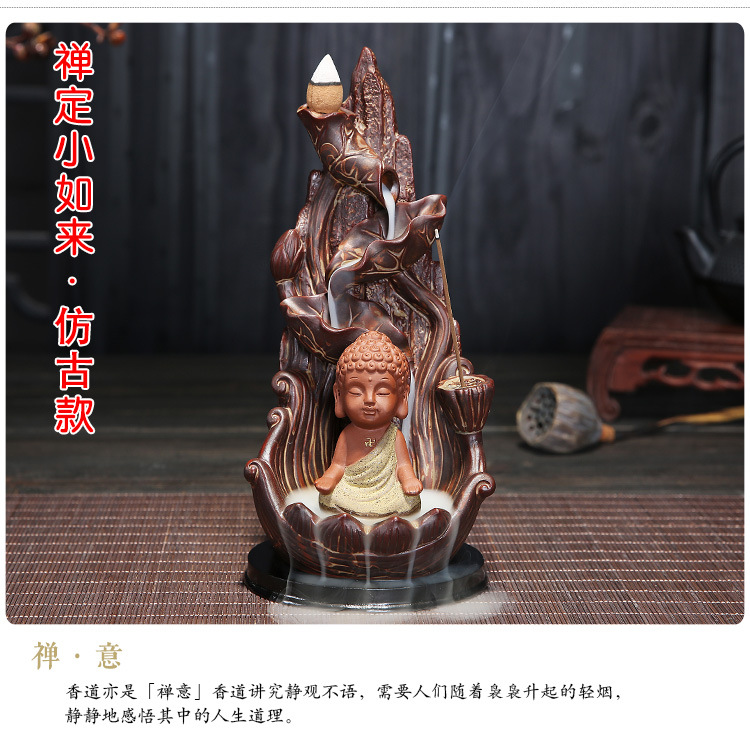 Backflow censer creative archaize ta ceramic aroma stove home sitting room interior furnishing articles there are Buddha with supplies