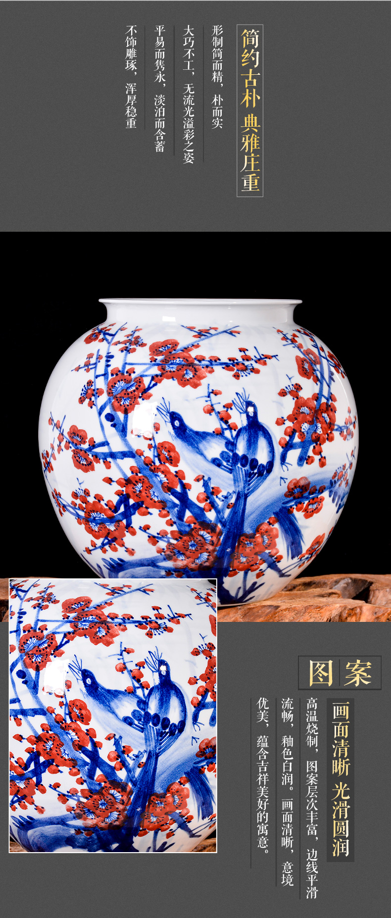 The Master of jingdezhen ceramics hand - made enamel vase flower arranging new Chinese style living room TV ark, beaming furnishing articles