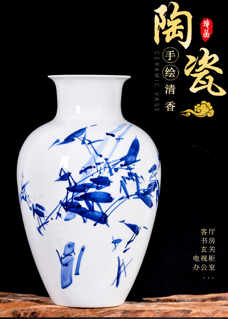 Jingdezhen ceramic knife clay famous TV ark, antique hand - made vases, flower arranging Chinese hall decoration furnishing articles