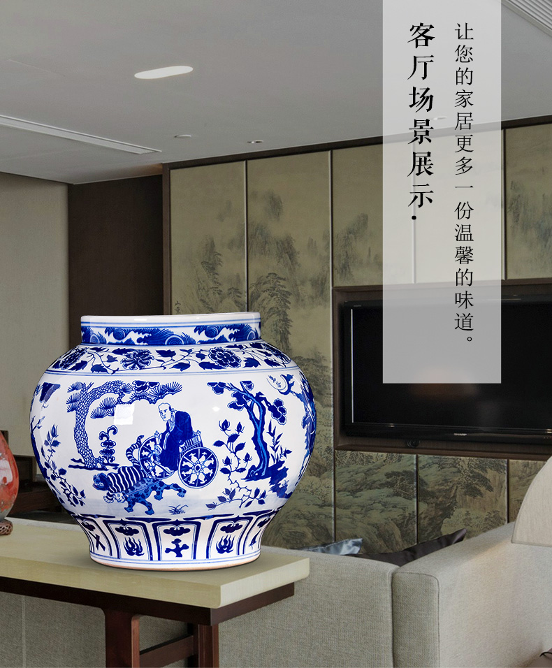 Jingdezhen ceramic vases, antique hand - made porcelain guiguzi down the mountain flower arrangement sitting room adornment of Chinese style household furnishing articles