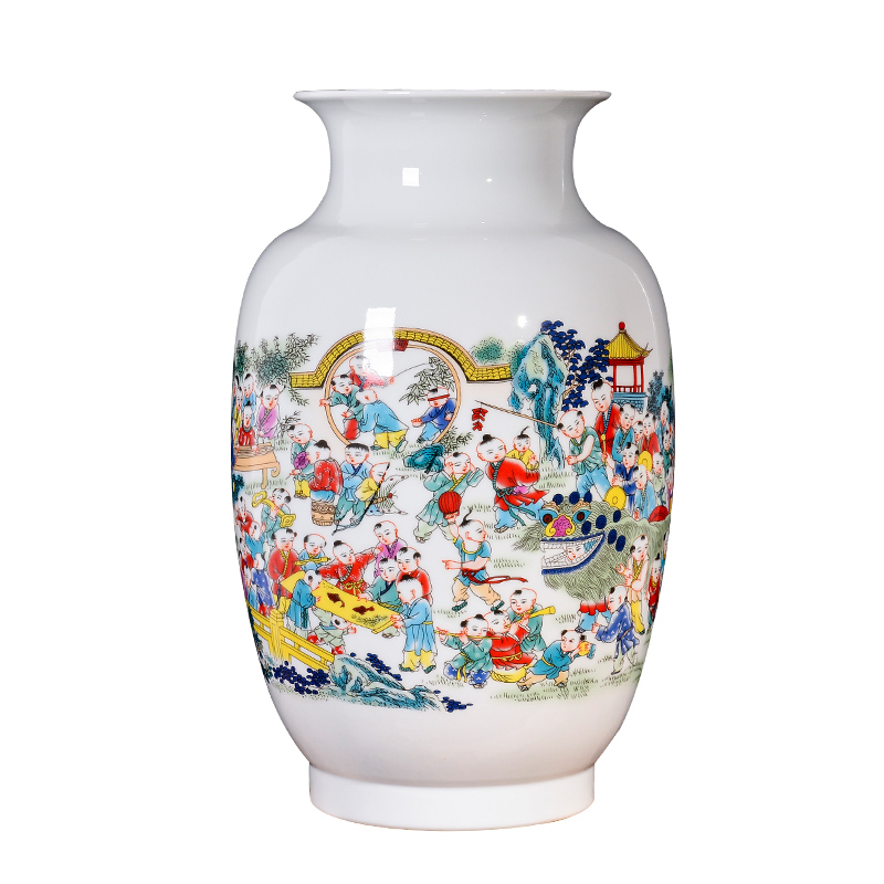 Jingdezhen ceramics, vases, flower arrangement of Chinese style household furnishing articles, the sitting room porch ark decoration large TV ark