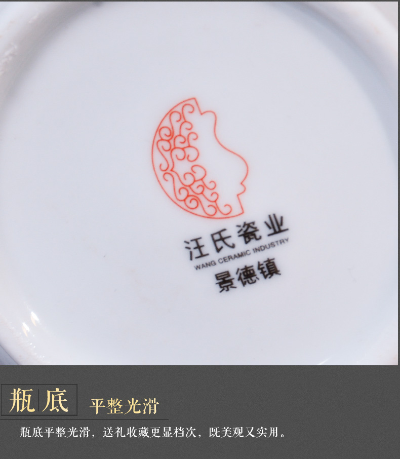 Jingdezhen ceramic pastel landscape dried flower arranging flowers sitting room place, a new Chinese TV ark, wine porch decoration