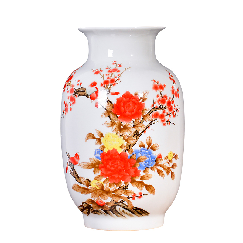 Jingdezhen ceramic vase peony flower arranging dried flowers sitting room place decoration as porch TV ark, crafts