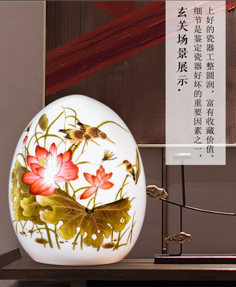 Jingdezhen ceramics JiXiangFu lucky egg and egg furnishing articles of new Chinese style household living room TV cabinet decorative arts and crafts