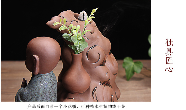 Creative backflow censer ceramic smoked the present young monk ta bedroom there are handicraft furnishing articles at home