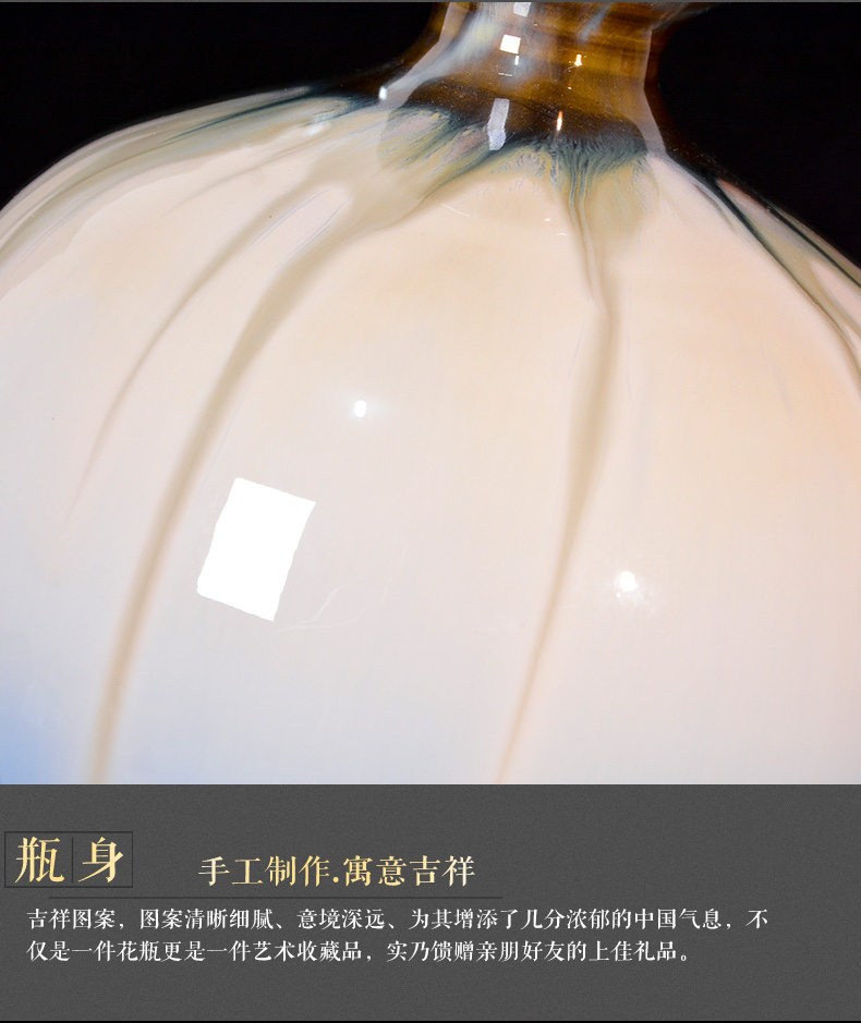 Jingdezhen ceramics up vases, flower arrangement of Chinese style household rich ancient frame sitting room porch TV ark adornment furnishing articles