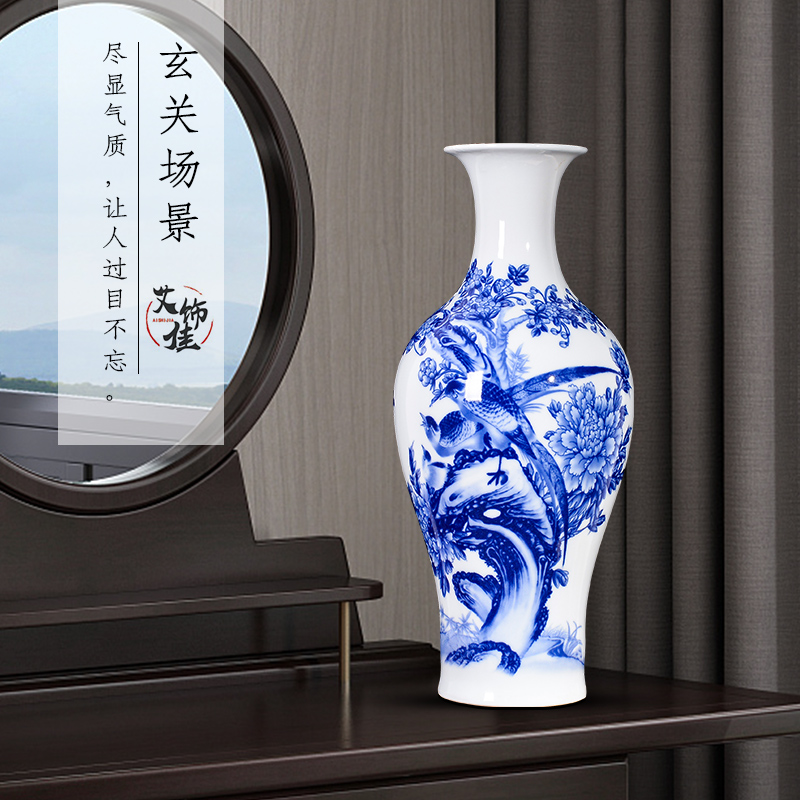 Jingdezhen ceramics vase furnishing articles sitting room flower arranging large TV ark, of Chinese style household decoration arts and crafts