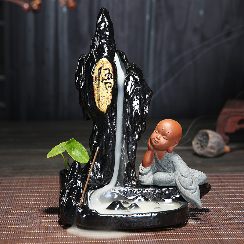 Backflow censer creative archaize ta ceramic aroma stove home sitting room interior furnishing articles there are Buddha with supplies