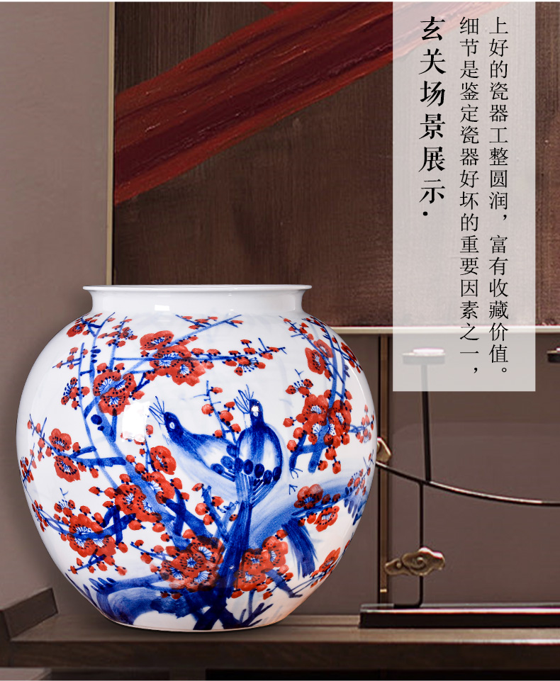 The Master of jingdezhen ceramics hand - made enamel vase flower arranging new Chinese style living room TV ark, beaming furnishing articles