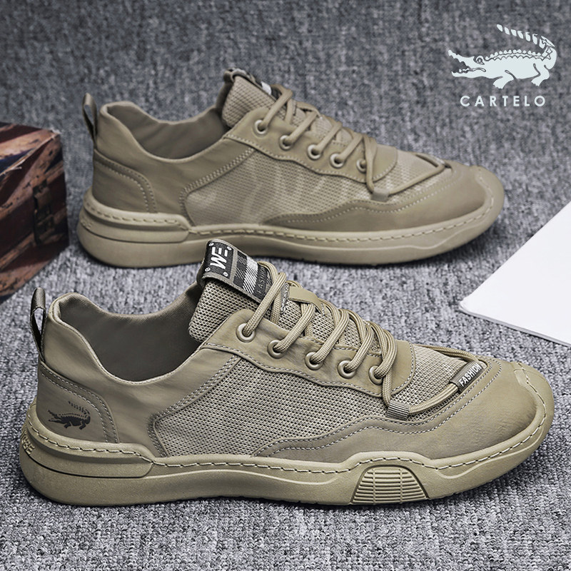 Crocodile men's shoes summer 2022 new labor insurance non-slip deodorant breathable tide shoes work military construction site old Beijing cloth shoes