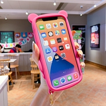 vivoX60pro mobile phone shell x50 full package x27 stereo ear x30 thickened x23 phantom version silicone x21 protective screen s7 cute s6 small bear s5 protects por soft shell