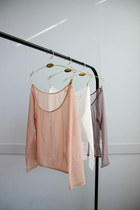 Drifting spot Korean fairy ballet blouse senior mesh gauze seven-point sleeve warm