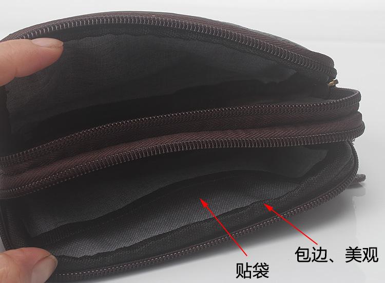Túi da điện thoại di động Thắt lưng nam 6.5 inch đa chức năng Túi da treo túi có tiết diện dây kéo 5.5 Túi đựng điện thoại di động - Túi điện thoại túi đeo chéo nam adidas