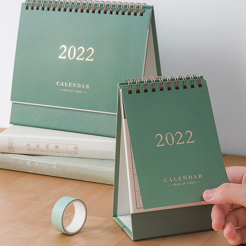 Three-year Class 2 Simple Table Calendar 2021 Cute Art Office Table Calendar Creative Cute Self-discipline Punch