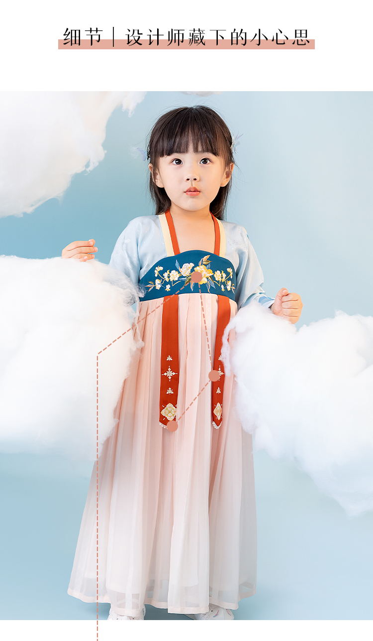华小夏儿童汉服女童小花裙 图7