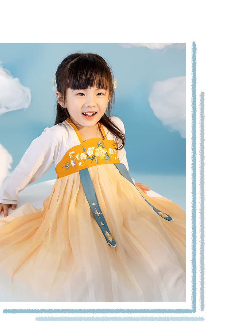 华小夏儿童汉服女童小花裙 图11
