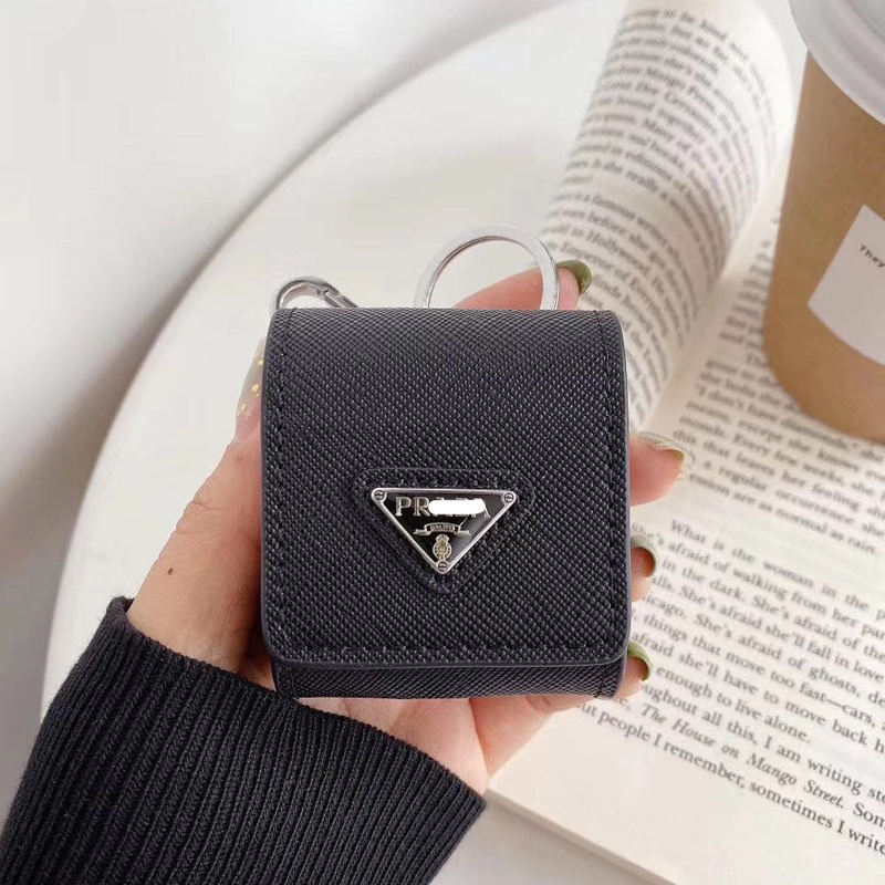 Black Small Bag TriangleTXO Triangle Bag apply Apple Airpods1 generation 2 generations Earphone cover Airpodspro 3 days Han Chaopai