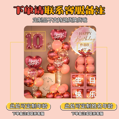 Девочная сцена на день рождения 10-летняя вечеринка на воздушном шаре.