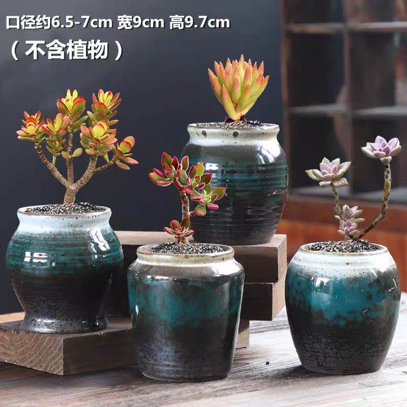 Fleshy old running the ceramic coarse pottery flowerpot breathable creative move special offer a clearance meat meat plant flowers, potted package mail