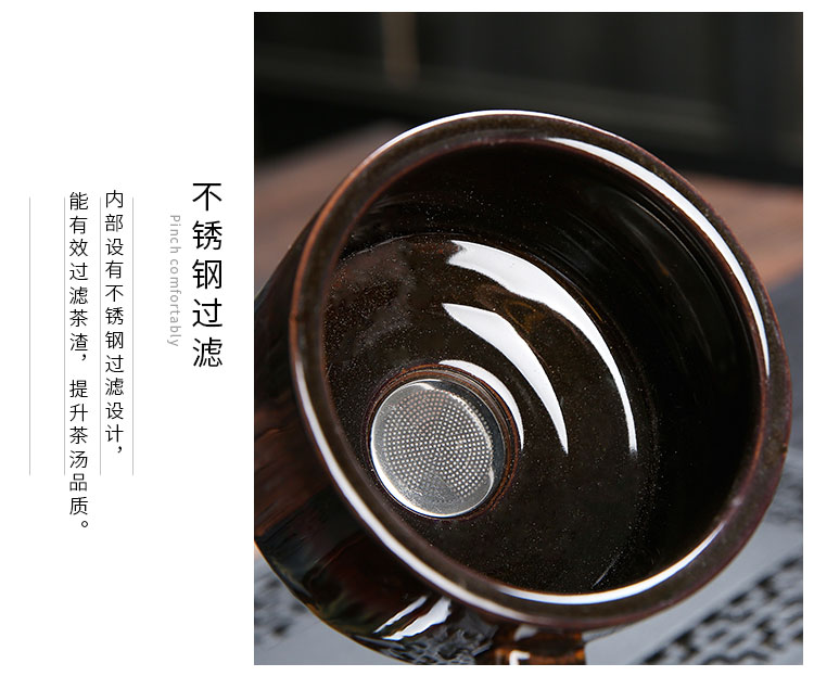 Fujian and tea set built red glaze, household automatically make tea of the lazy ceramic teapot millstones kung fu tea cups