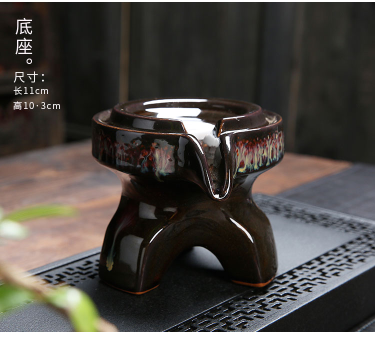 Fujian and tea set built red glaze, household automatically make tea of the lazy ceramic teapot millstones kung fu tea cups