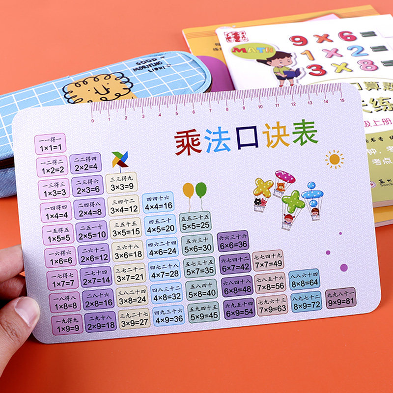 Multiplication Table Card School Student Ninety-Nine Divide Table 1-2 Mathematical Formula Learning Full Set