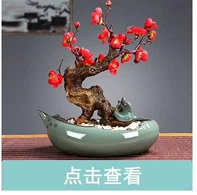 Mới mô phỏng theo phong cách Trung Hoa bonsai bất tử hoa khô chào đón thông Zen phòng khách sáng tạo hiên nhà may mắn trang trí - Trang trí nội thất