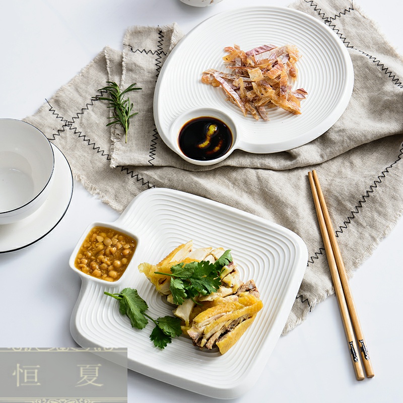 Creative home water dumpling dish ceramic irregular shrimp dribbling vinegar dish restaurant hotel fries snacks lash plates