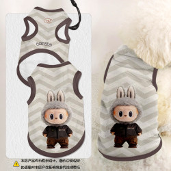 Labubu X Nasa Cute Pet Vest Dog and Cat Clothes for Large, Medium, and Small Dogs, Anti-Shedding for Bichon Frise