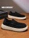 NB CROSS flagship store canvas shoes men's casual shoes 2025 autumn new thick-soled retro slip-on sports cloth shoes