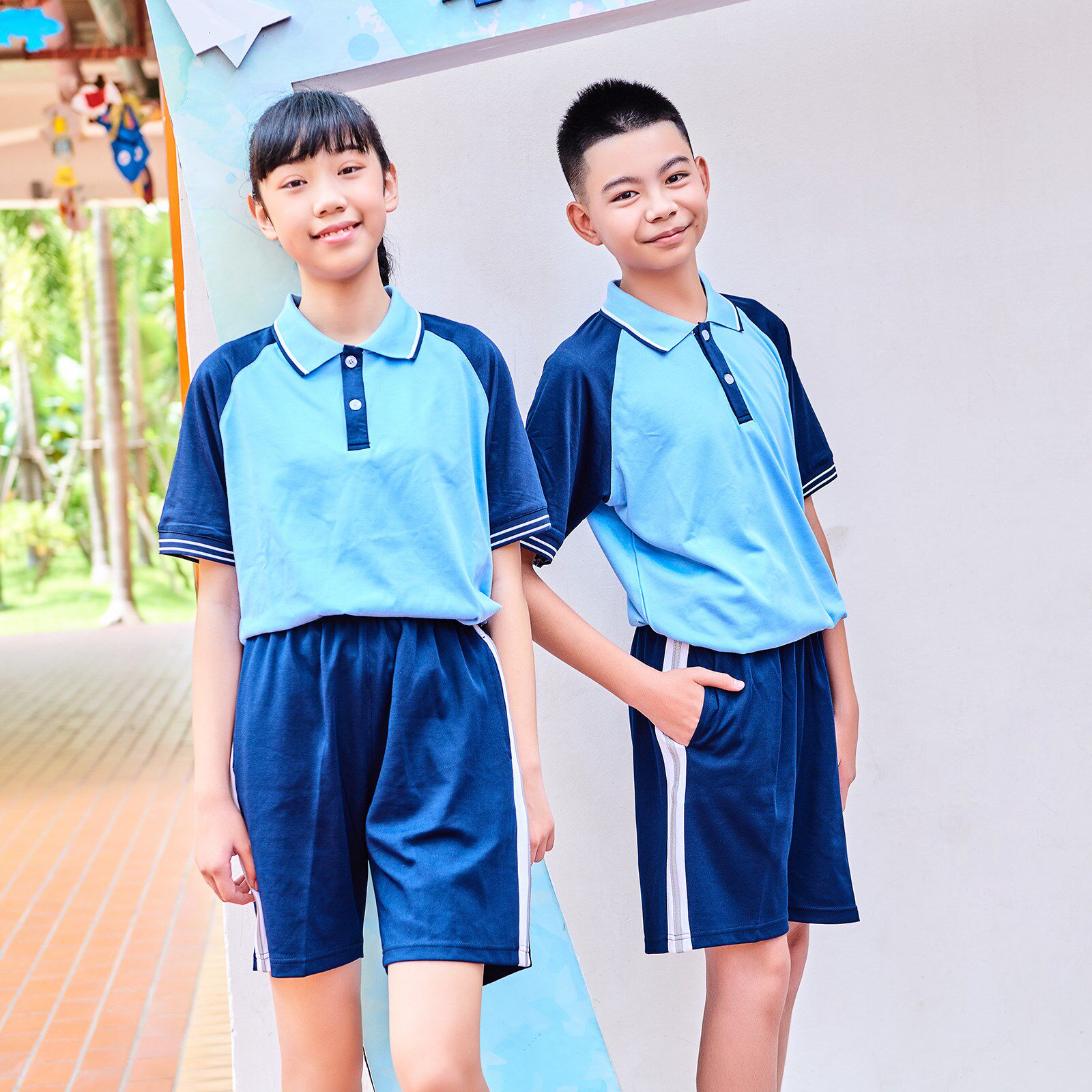 Xiamen Siming District Middle School Uniform Ruijing Foreign Language School (uniforms for men and women in summer, autumn and winter)