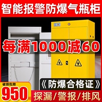 All-steel explosion-proof gas bottle cabinet safety cabinet with alarm acetylene hydrogen single and double bottle laboratory industrial gas tank bottle cabinet