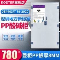 Shenzhen local new standard PP acid-base cabinet DB4403 T 79-2020 double lock cabinet laboratory reagent cabinet