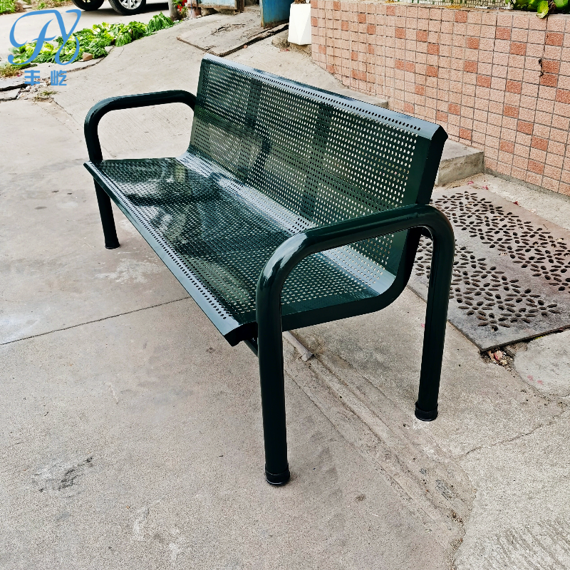 Park Chair Outdoor Strip Chair Mall Casual Leaning Back Chair Light Lavish Ballpark Iron Art Modern Minima outdoor custom-made