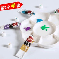 Palette plate gouache paint plate oil painting plate plum blossom palette student plastic plastic tray art watercolor painting adult use painting supplies utensils