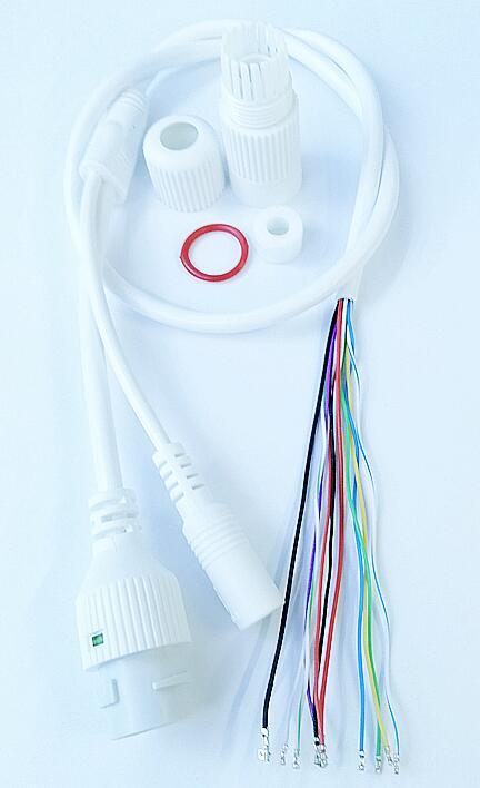 11 Core POE Internet Camera tail line DC12V connector to support Haikang Dahua Xiongmai 4578 Power supply recording machine