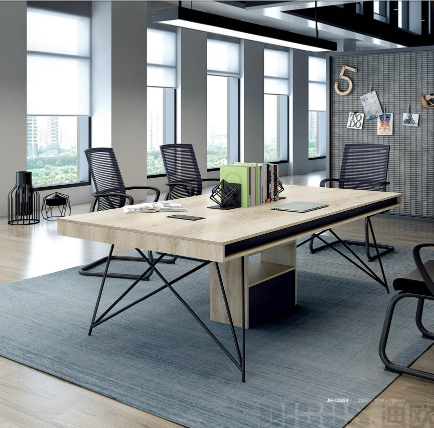 Small table long table for a simple modern reception to negotiate table Industrial wind table 4 people simple desk furniture