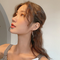 Fashion Streaming Su Earrings Long style Temperament Earrings 2020 New Tide Super Fairys Face Slim 100 Hitch Ornament
