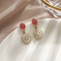 Advanced Sensation Earrings 2022 New Tide Style Net Red Ear Nail S925 Silver Pin Anti-Allergy Without Ear Clip Woman