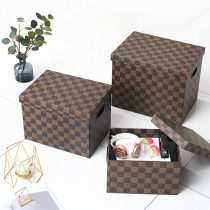 Kraft paper collection box snack superhard covered moving file collection of carton exit paperbox